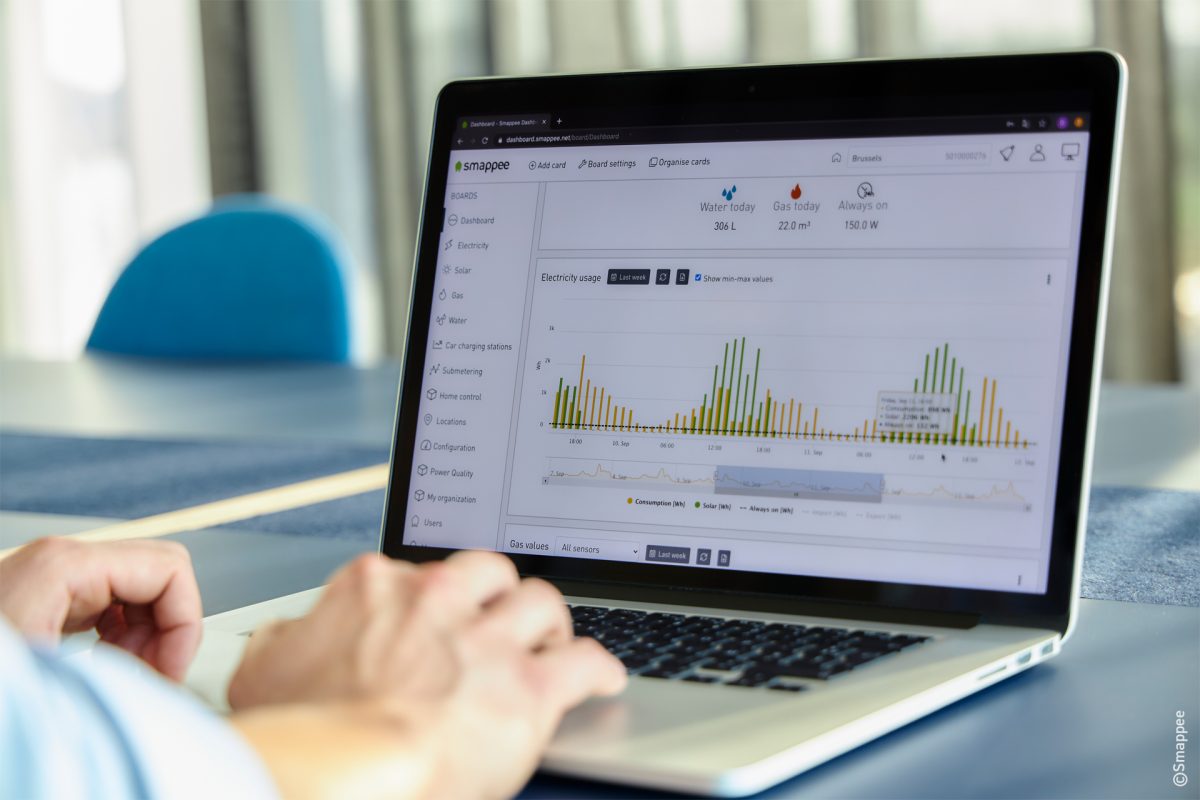 slimme laadpaal dashboard